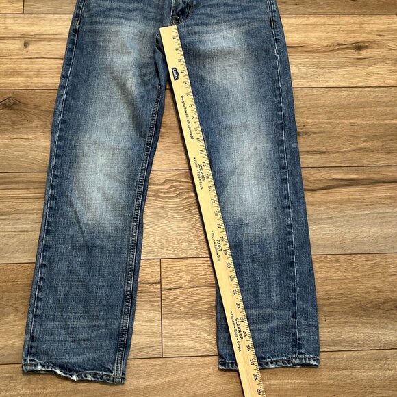 American Eagle Slim Straight Fit Denim Jeans 29x30 Blue Distressed Cotton Modern - Picture 5 of 12